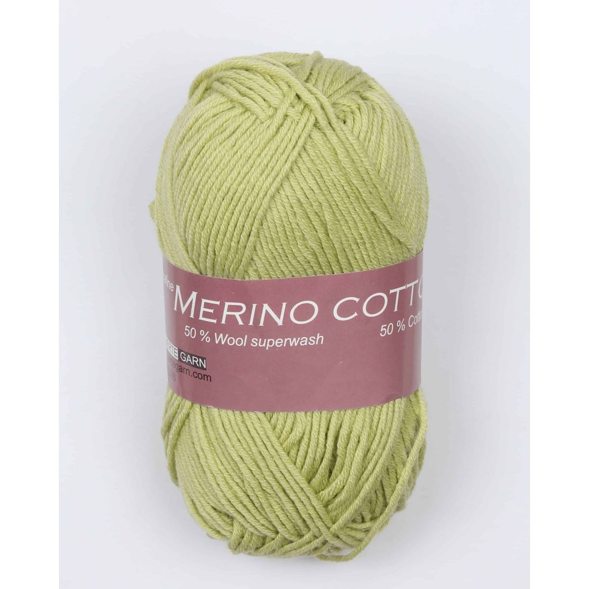 Merino cotton fra Hjertegarn i mange farver - 0525 lysegrøn - 50% Bomuld, 50% Uld