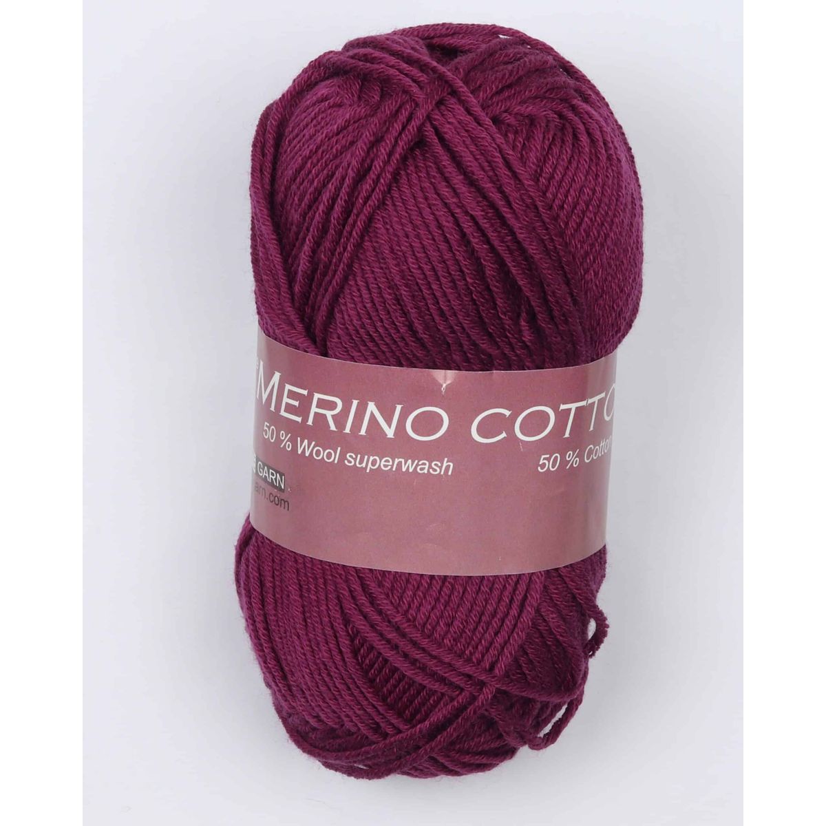 Merino cotton fra Hjertegarn i mange farver - 9235 mørk syren - 50% Bomuld, 50% Uld