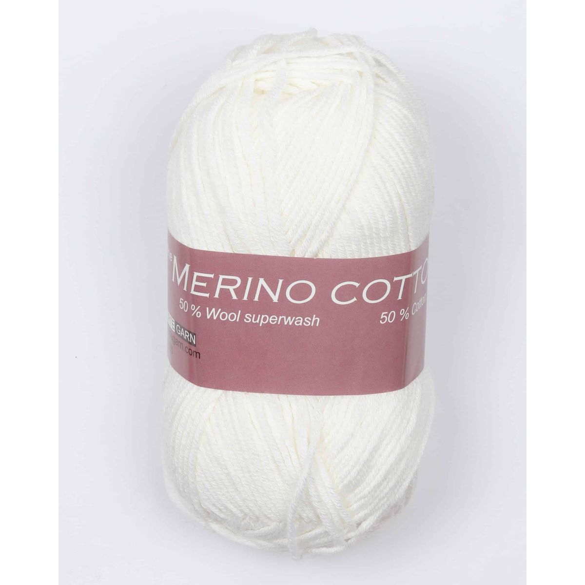 Merino cotton fra Hjertegarn i mange farver - 1090 hvid - 50% Bomuld, 50% Uld