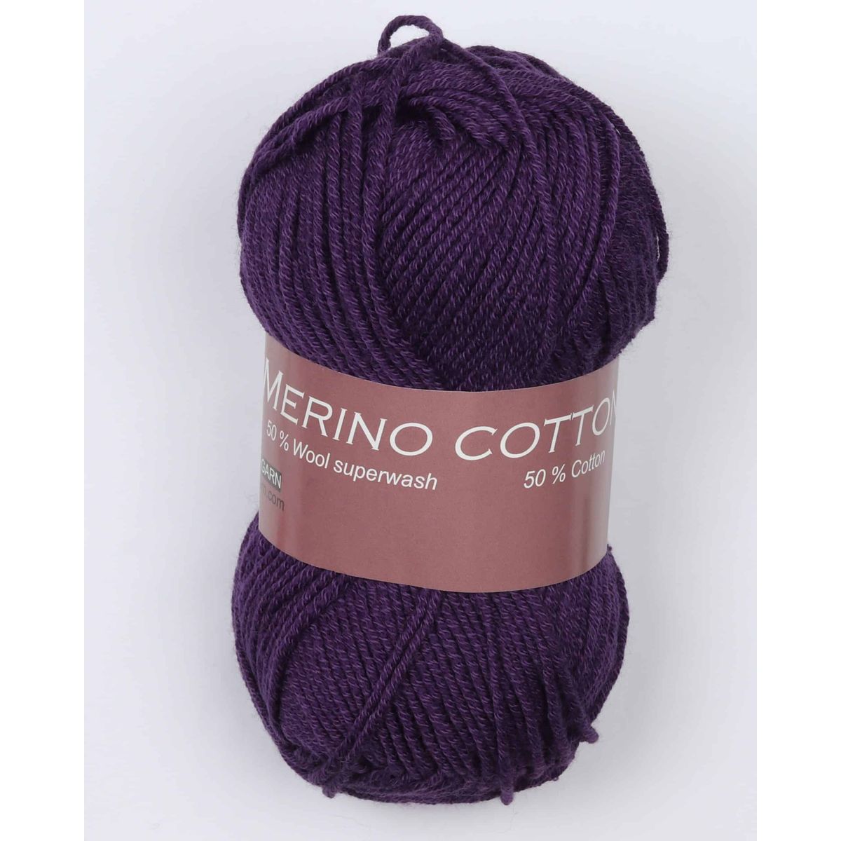 Merino cotton fra Hjertegarn i mange farver - 1800 lilla - 50% Bomuld, 50% Uld