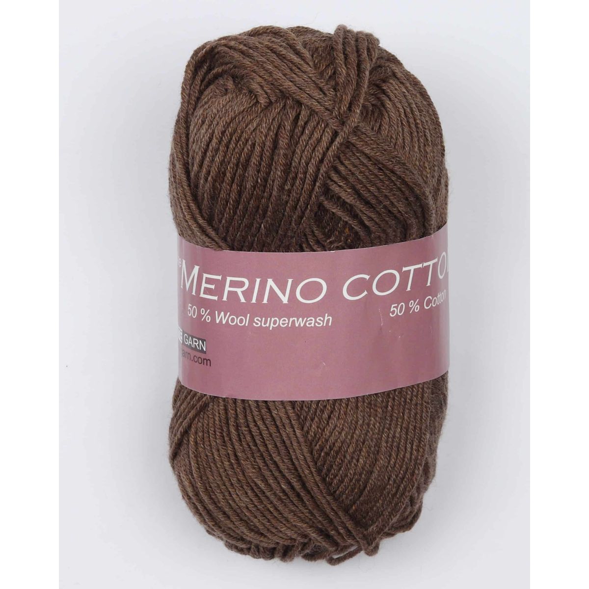 Merino cotton fra Hjertegarn i mange farver - 0211 brun - 50% Bomuld, 50% Uld