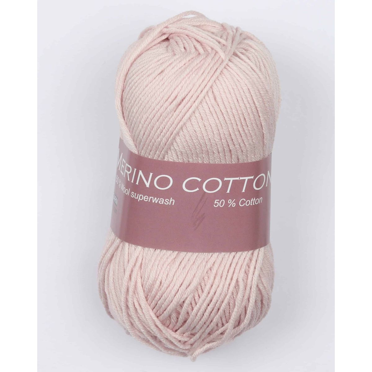 Merino cotton fra Hjertegarn i mange farver - 3803 lyserød - 50% Bomuld, 50% Uld