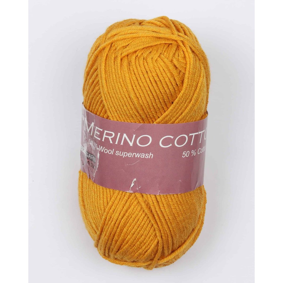 Merino cotton fra Hjertegarn i mange farver - 3810 karry - 50% Bomuld, 50% Uld