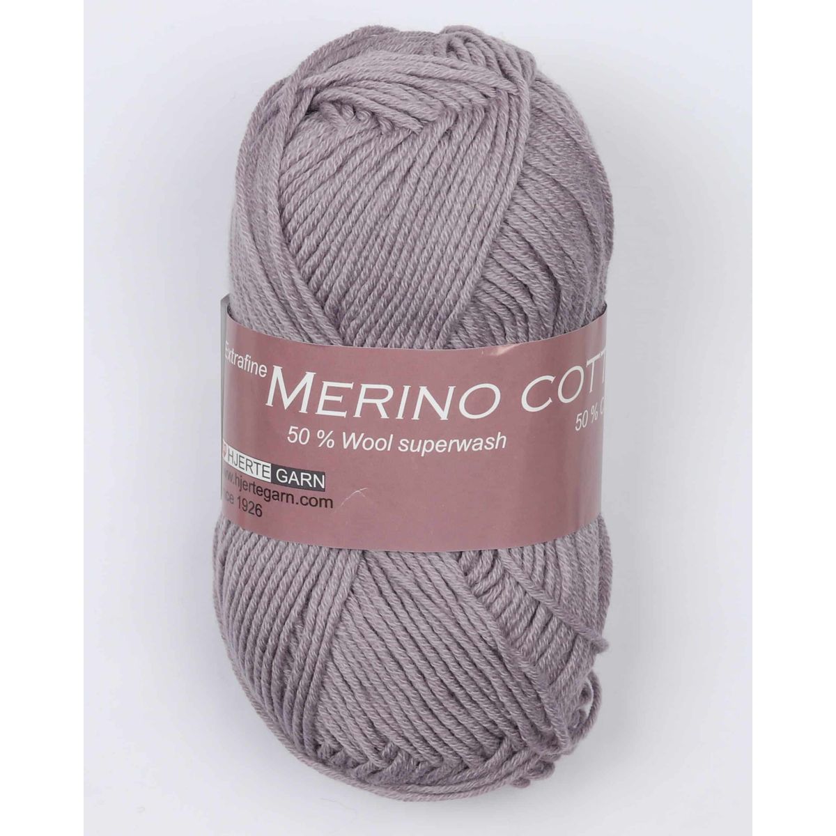 Merino cotton fra Hjertegarn i mange farver - 3906 lys lavendel - 50% Bomuld, 50% Uld