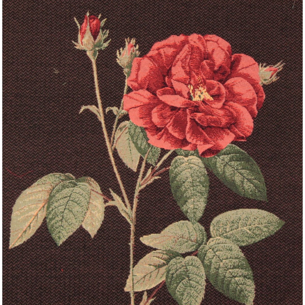 Rød rose 45x45 cm - Gobelin - 10% Acetat, 32% Polyester, 58% Bomuld