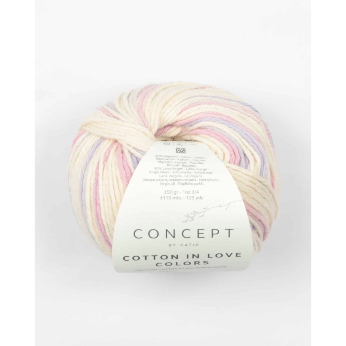 Cotton in love colors, fra Katia i flere farvekombinationer - 103 Multifarvet - 50% Bomuld, 50% Uld