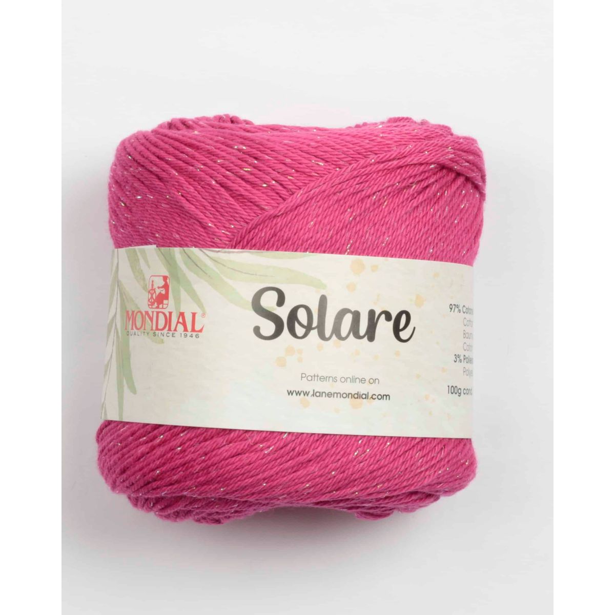 Solare fra Mondial i flere farver - 383 Cerise - 3% polyester, 97% Bomuld