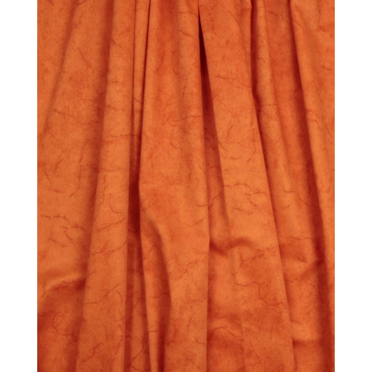 Orange med svampetryk - 35% Bomuld, 65% Polyester