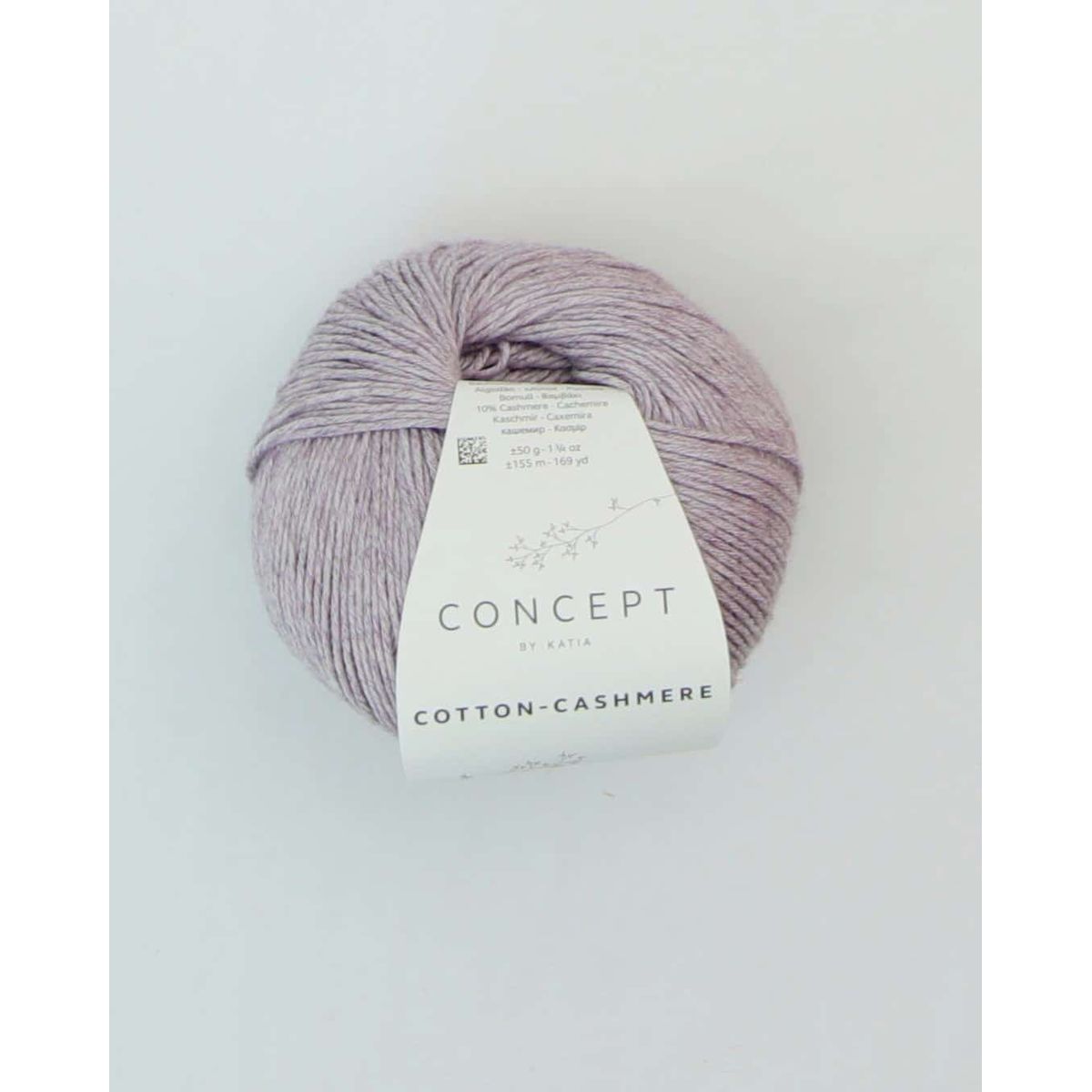 Cotton-Cashmere fra Katia - 85 Støvet lavendel - 90% Bomuld, 10% Kashmir