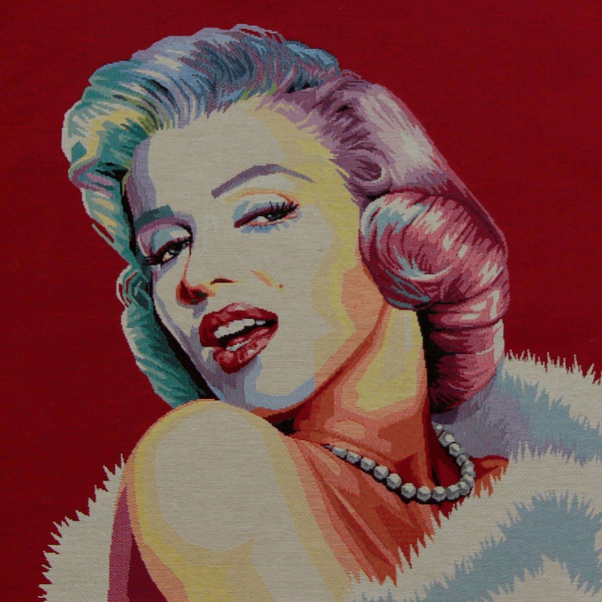 Marilyn Monroe, 45x45 cm - Gobelin - 75% Polyester, 22% Bomuld, 3% Polyakryl