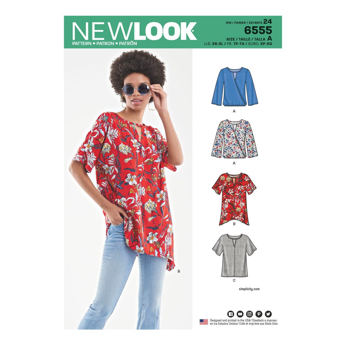 Keyhole bluse - str. XS XL