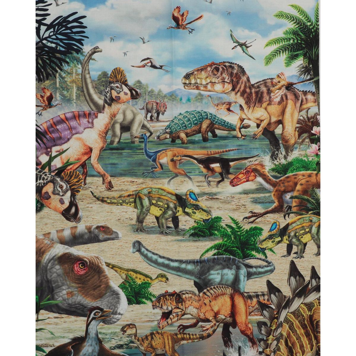 Land of the giants, dinosauer - Patchwork Panel - 100% Bomuld