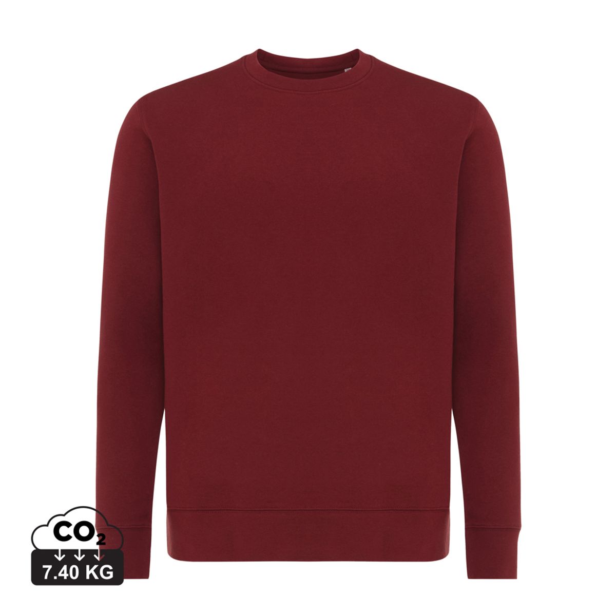 Iqoniq Etosha Crew Neck i Letvægts Genanvendt Bomuld, Bordeaux