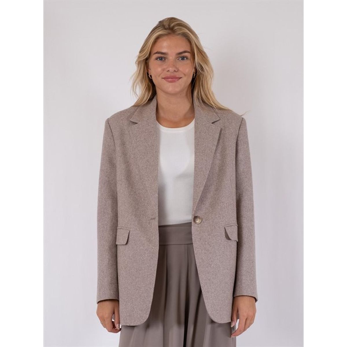 Neo Noir - Gaby Structure Blazer - Sand Melange