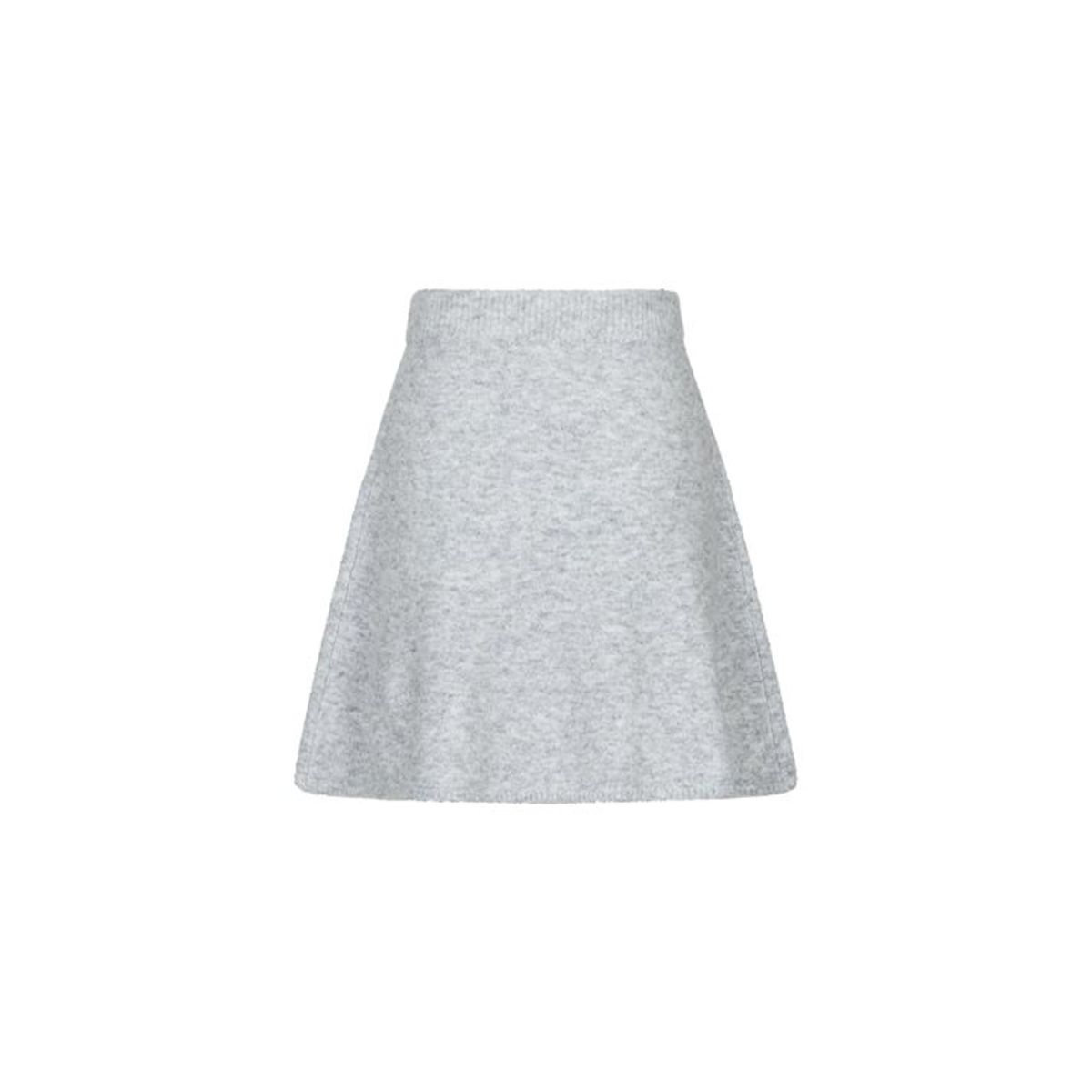 Neo Noir - Gisa Knit Skirt - Light Grey Melange