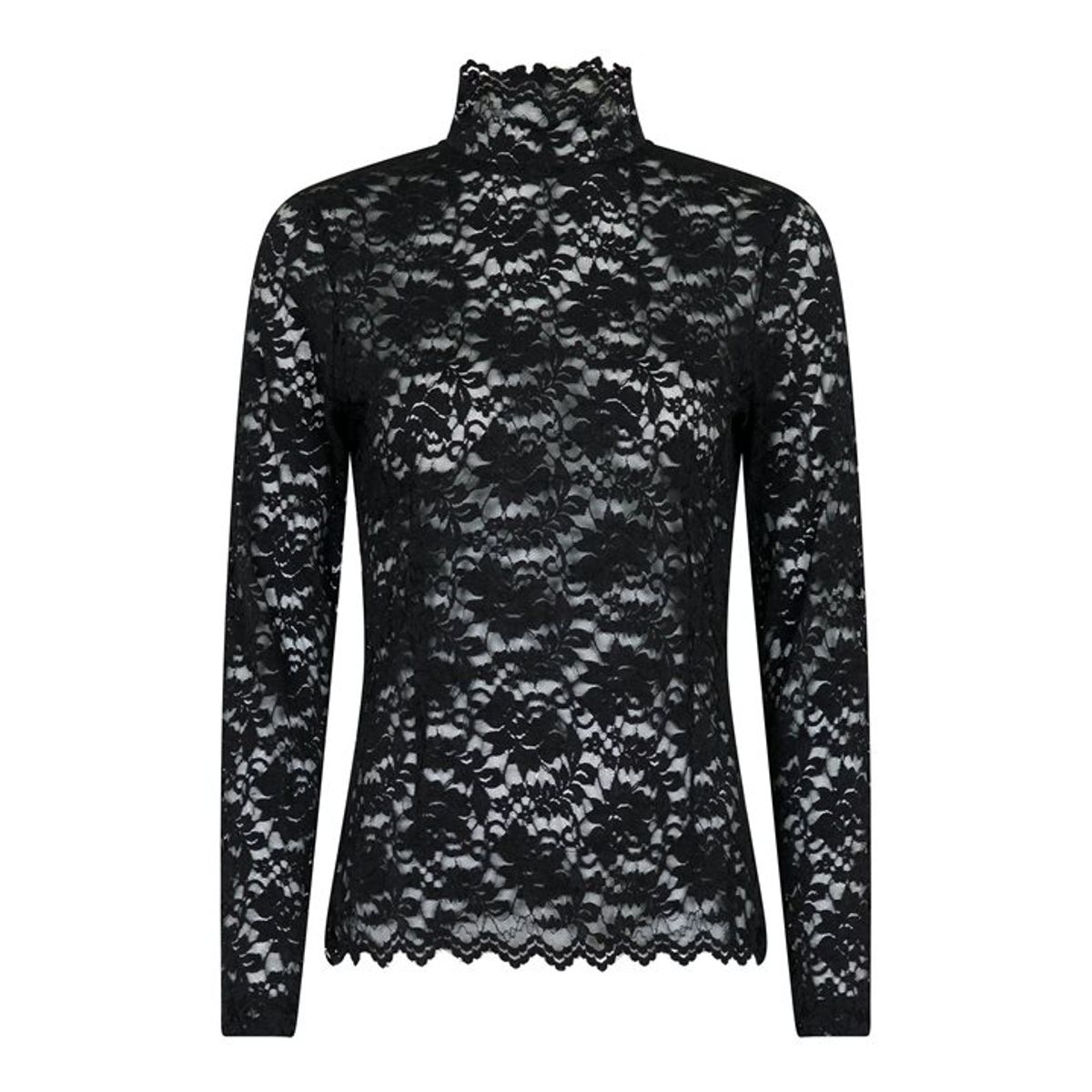 Neo Noir - Liza Laceflower Blouse - Sort