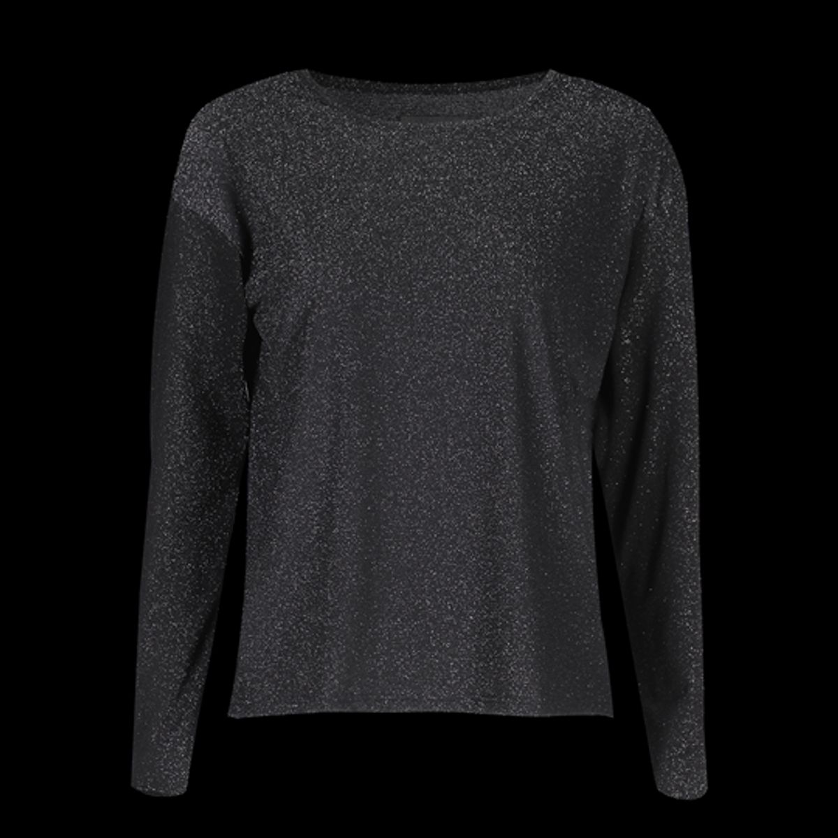 Liberté - Nuno Ls Boxy Blouse - Black Glitter