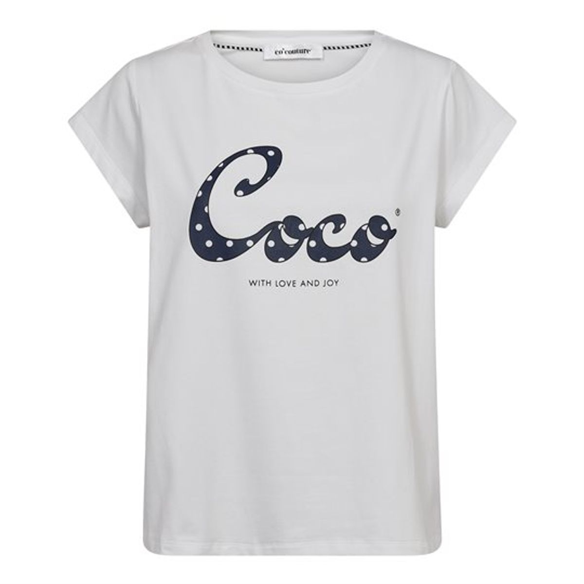 Co' Couture - Dot Coco SS Tee - White Navy