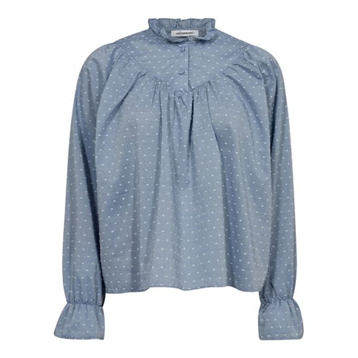 Co' Couture - Emily Dot Blouse - Pale Blue