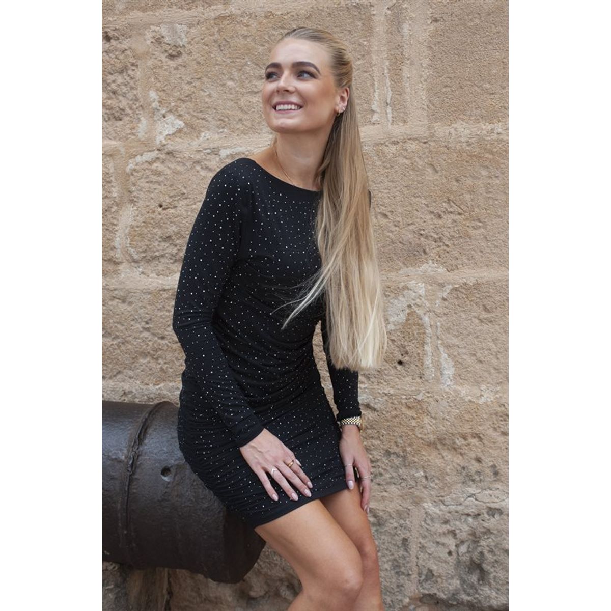 Liberté - Alma Ls Turn Dress - Black Simili