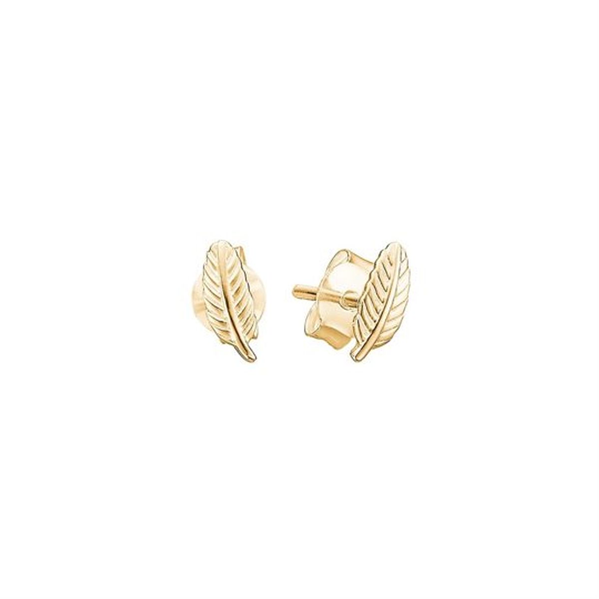 Enamel - Stud Leaf - Guld