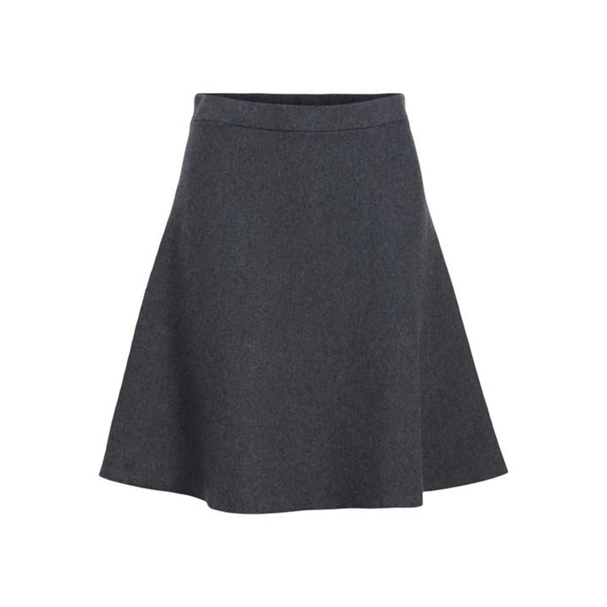 Object - Reynard Hw Short Knit Skirt - Dark Grey Melange