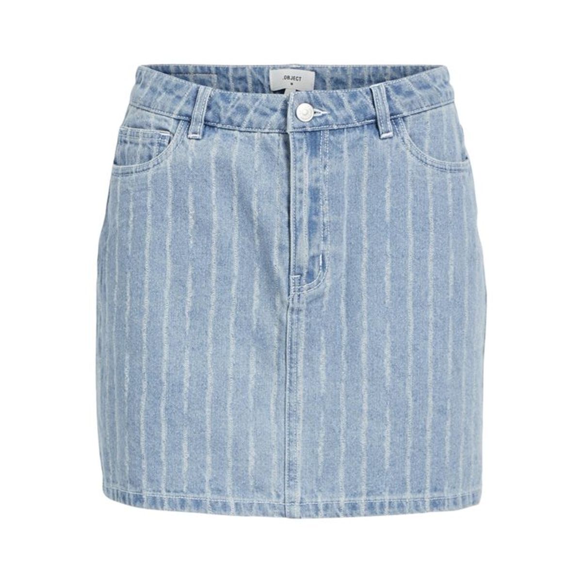 Object - Sali Hw Denim Mini Skirt - Light Blue