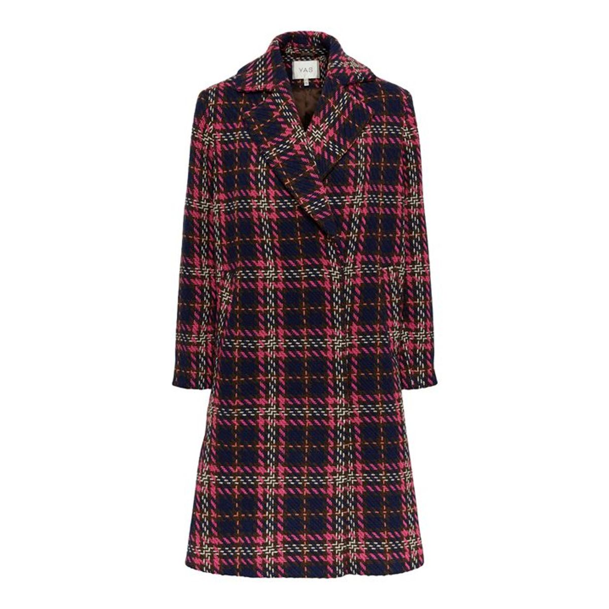 Y.A.S - Serikka Long Wool Mix Coat - Pink