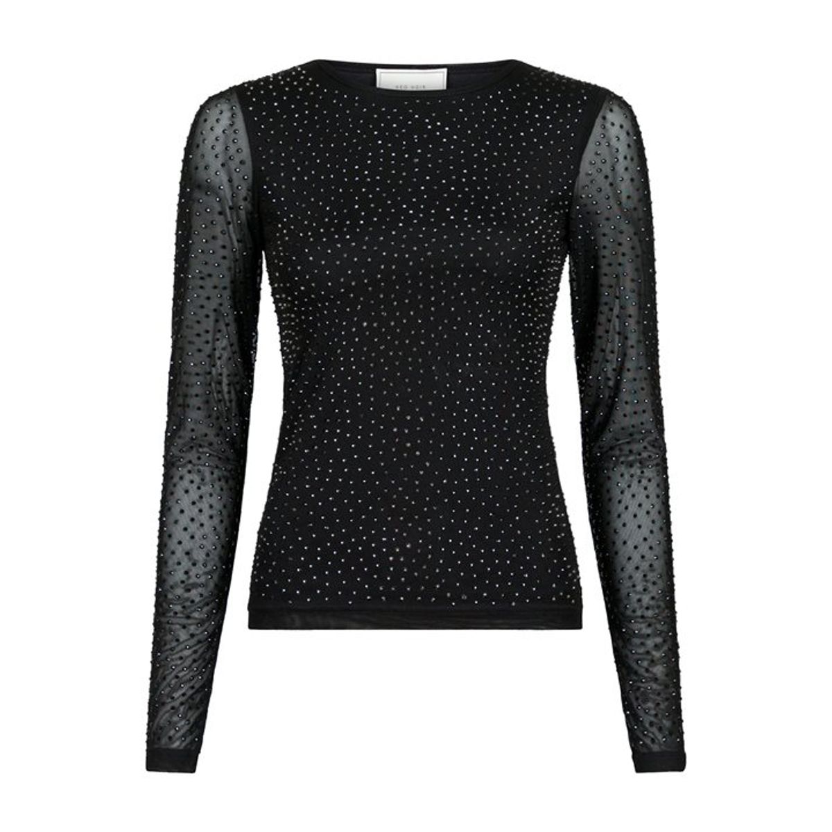 Neo Noir - Basira Stone Mesh Blouse - Black