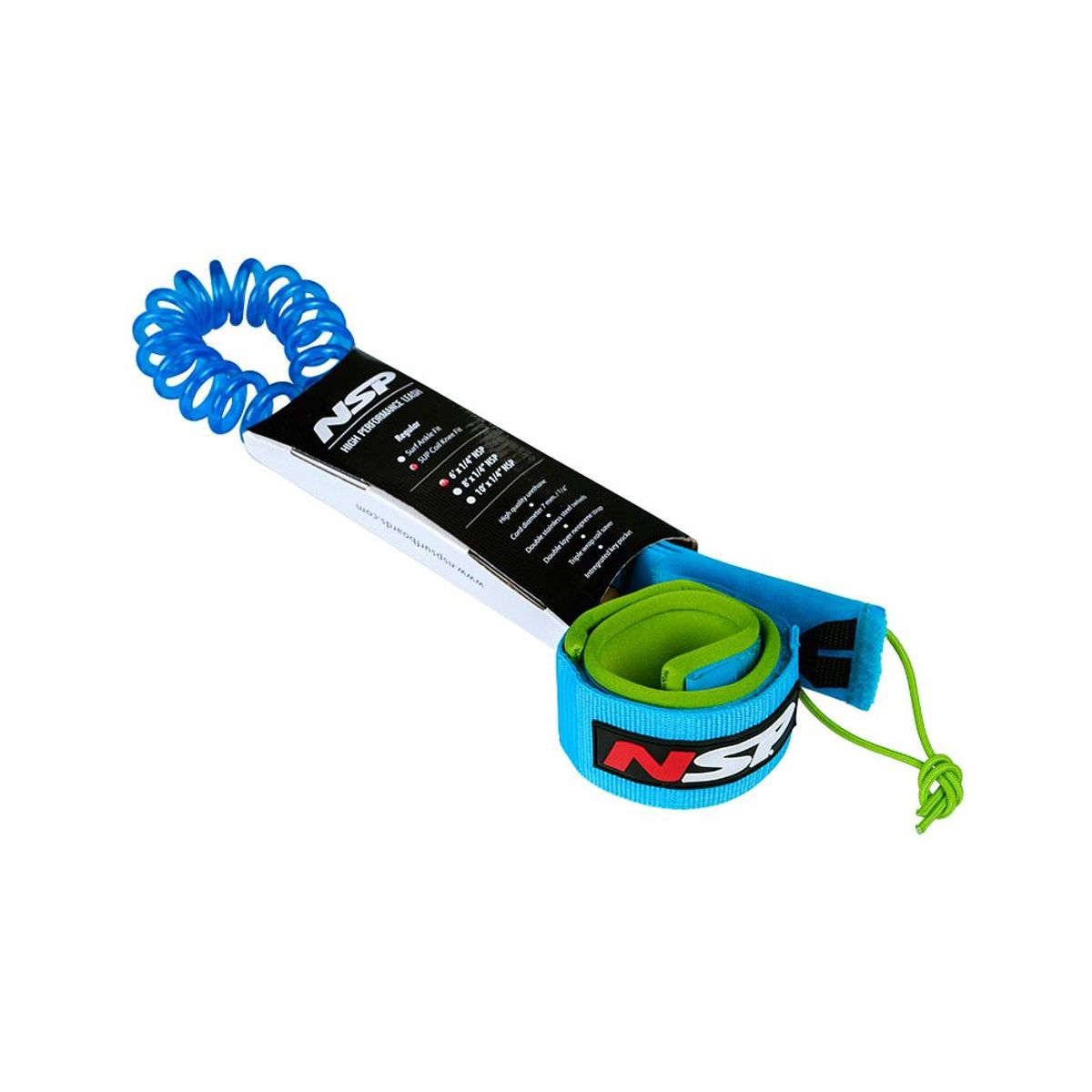 NSP SUP Coil Leash 10FT 7mm