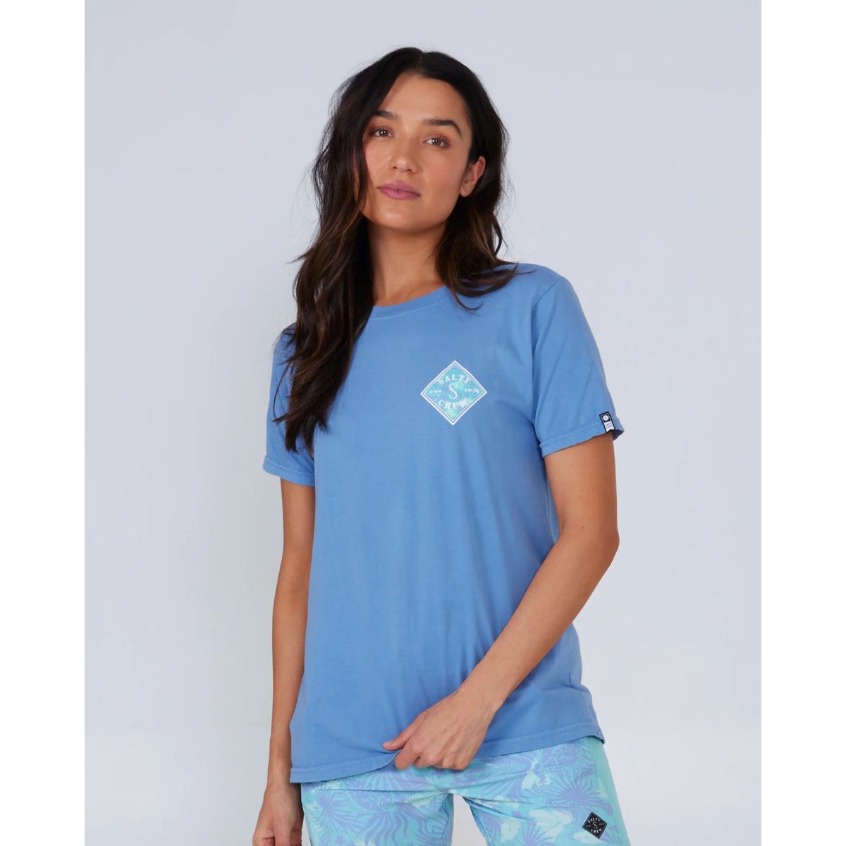 Salty Crew Printed Tippet Boyfriend Tee - Blue Dusk