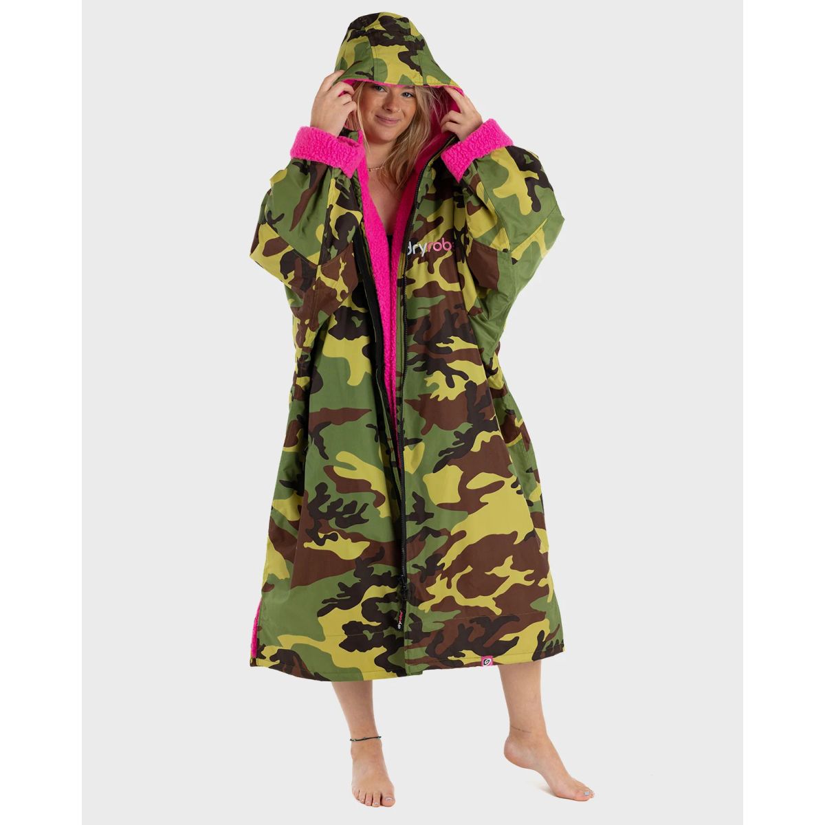 dryrobe ® Advance Long Sleeve V3 - Camo/Pink