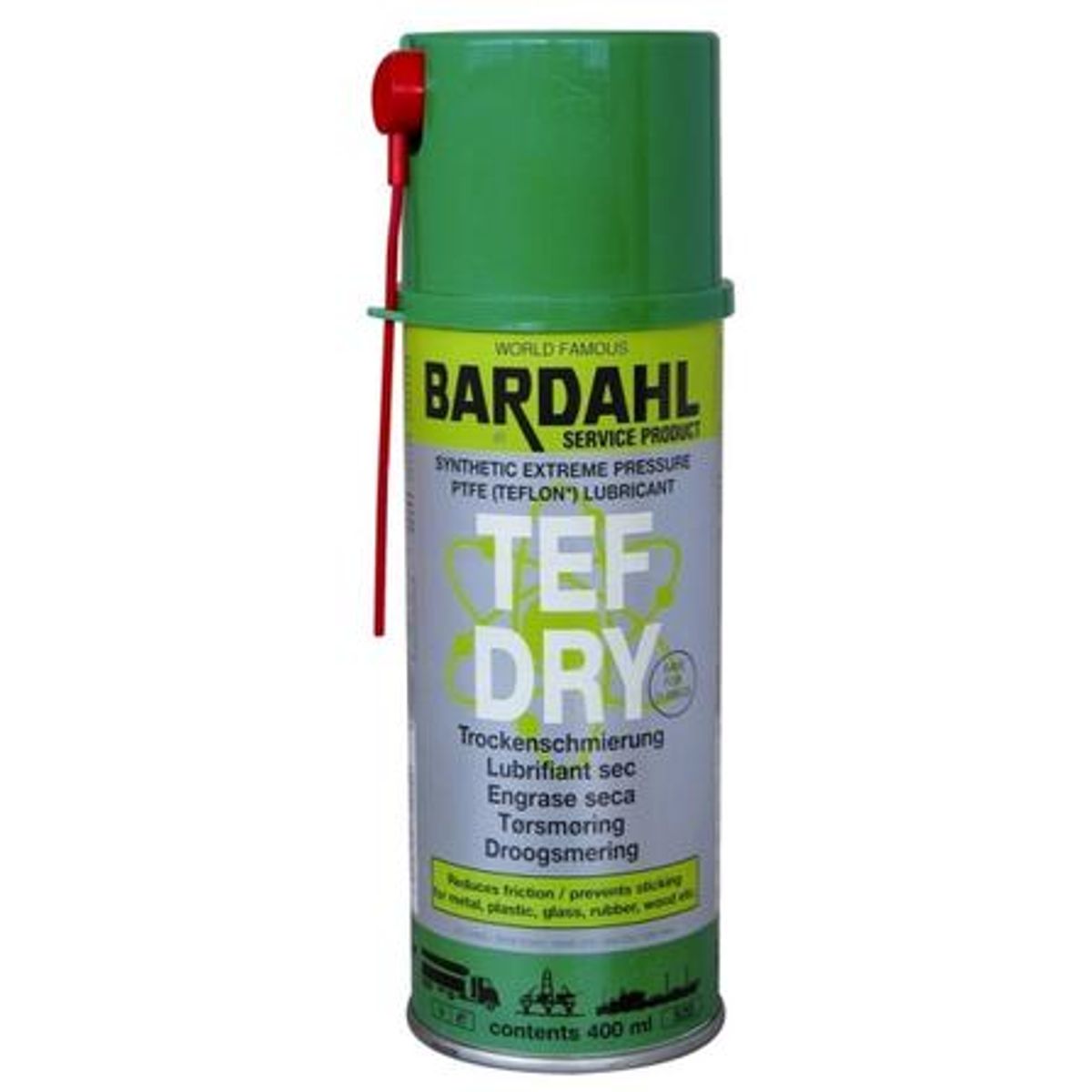 Bardahl TF Dry 400 ml. (tørspray forstærket med teflon)