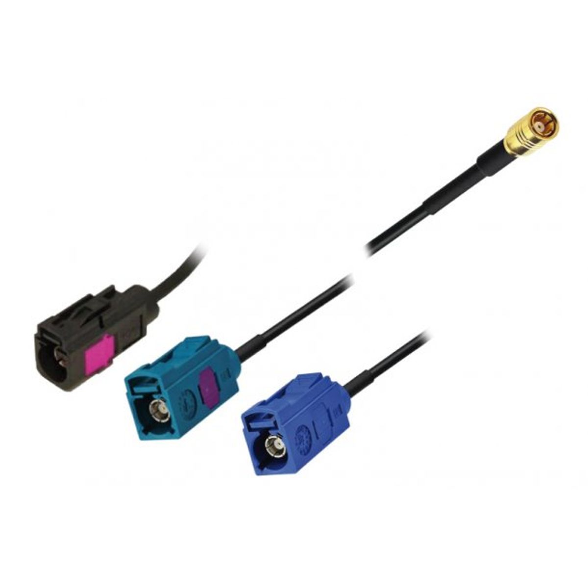 Calearo DAB+/GPS kabel Fakra til SMB hunstik, 5 m