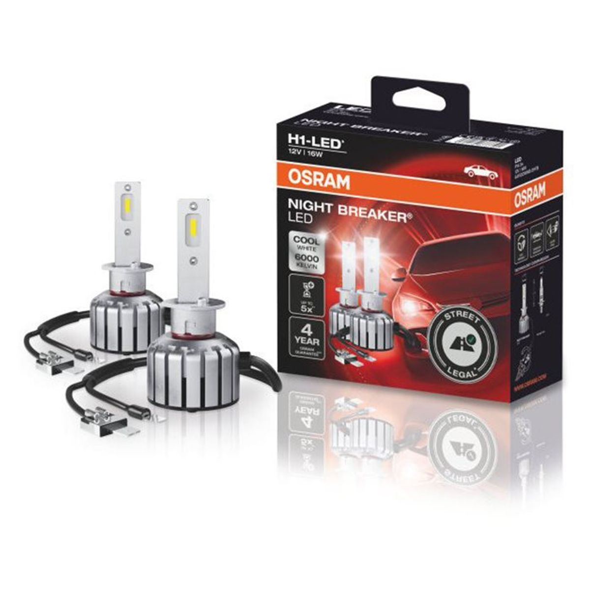 Osram Night Breaker H1-LED 12V ECE godkendt - 2 stk.