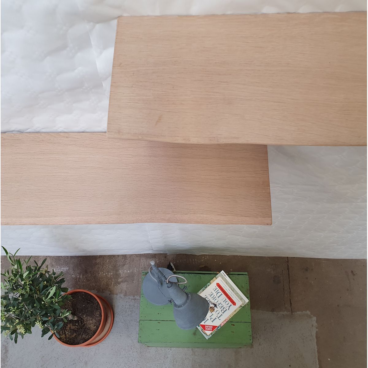 Logg - Plankehylde i egetræ Sæbebehandlet 60 cm