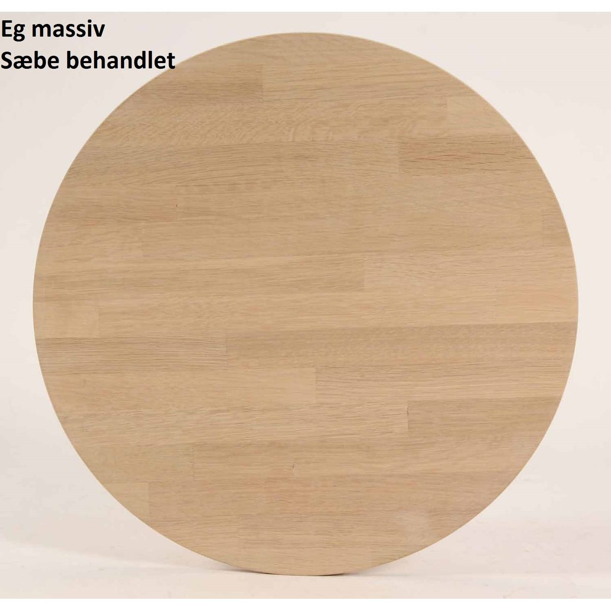 CT 10 - Sofabord i massiv eg og diameter 50 cm Højde 45 cm Sæbebehandlet