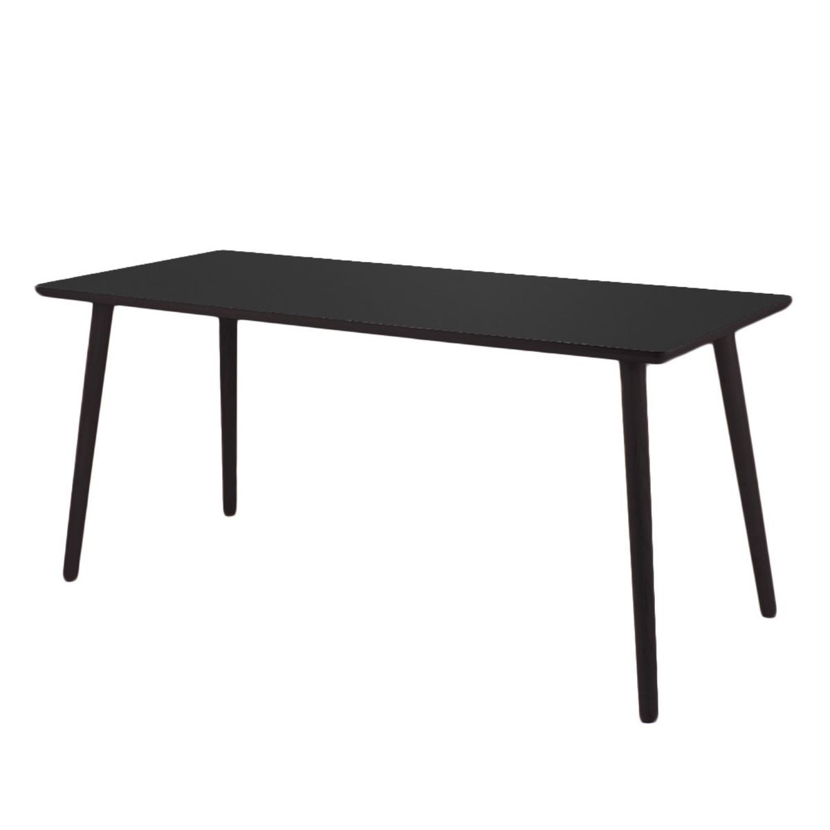 Dash - Skrivebord, sort højtrykslaminat, fire størrelser 140 x 70 cm Sort laminat