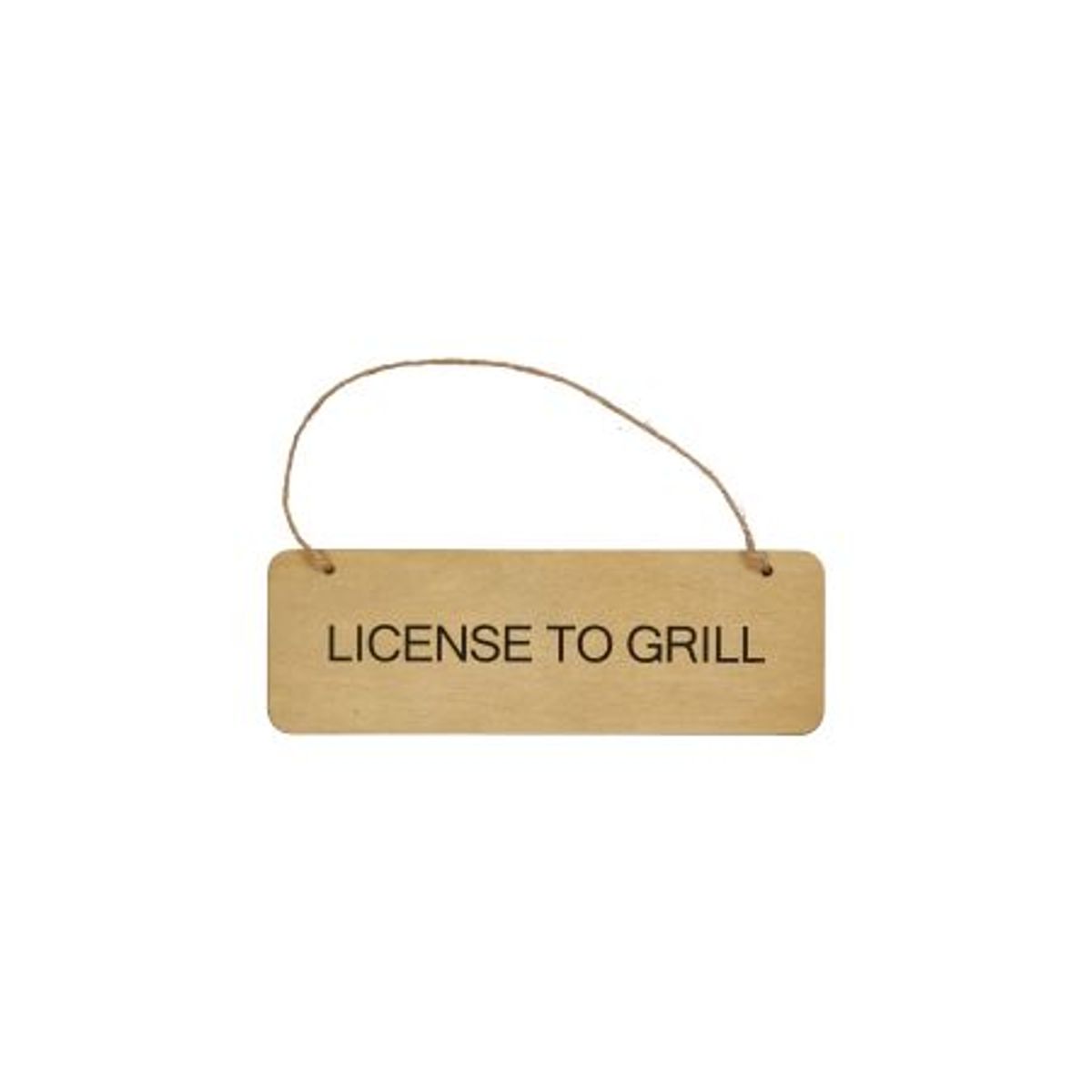 Skilt med snor - License to Grill