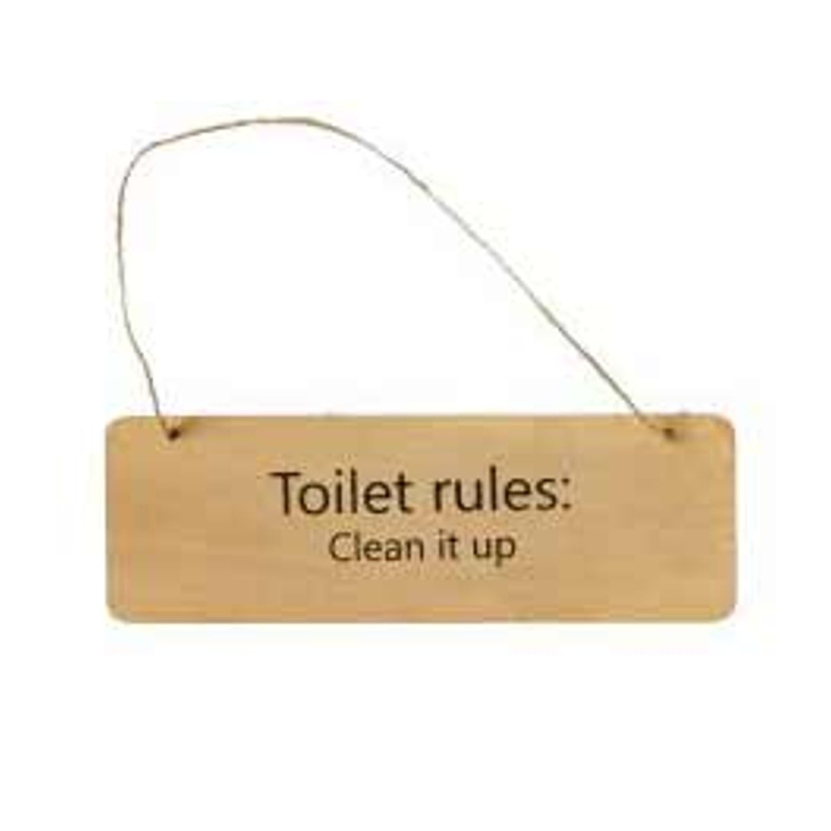 Skilt - Toilet rules, Clean it up