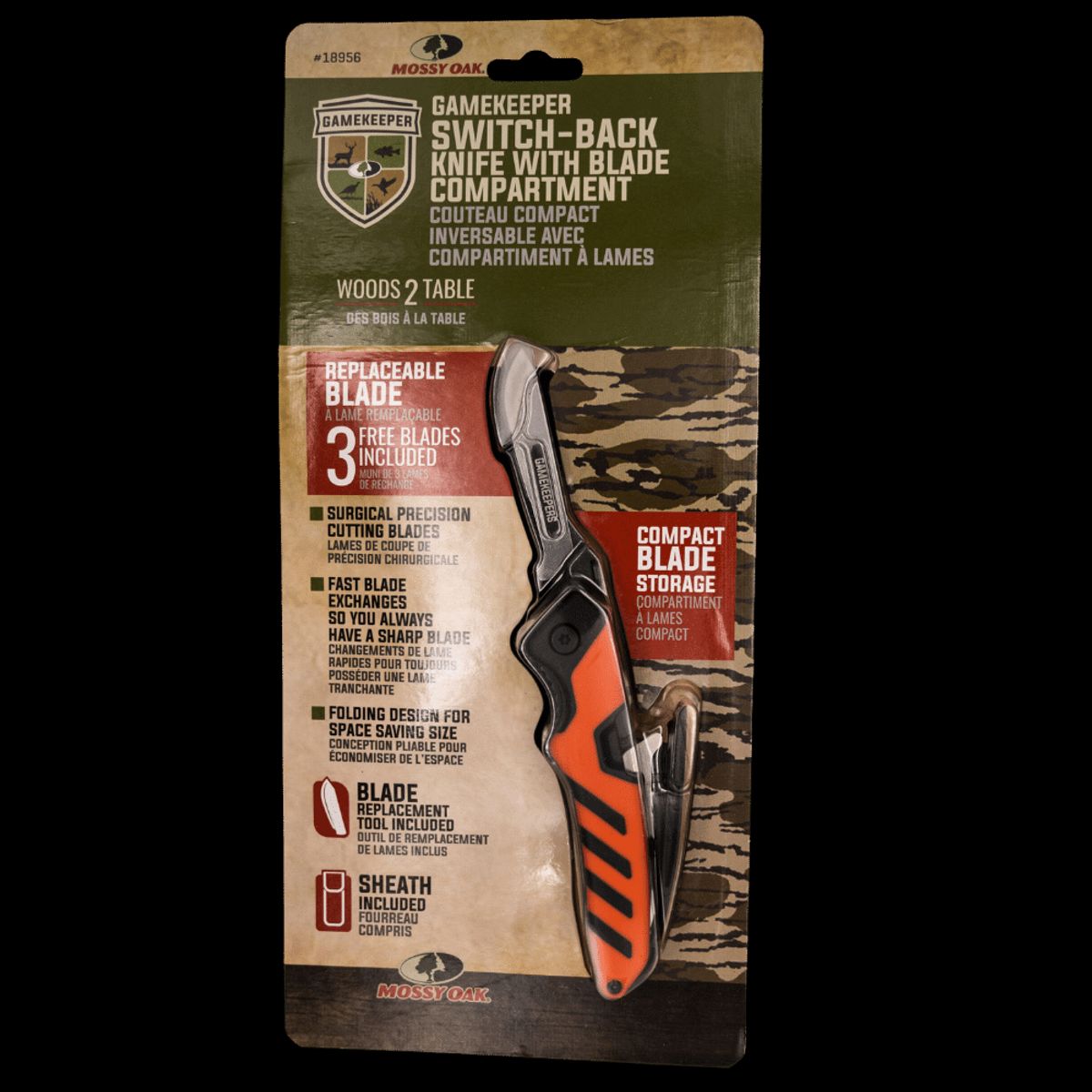 Allen Gamekeeper Switch-Back Foldekniv Sort/Orange