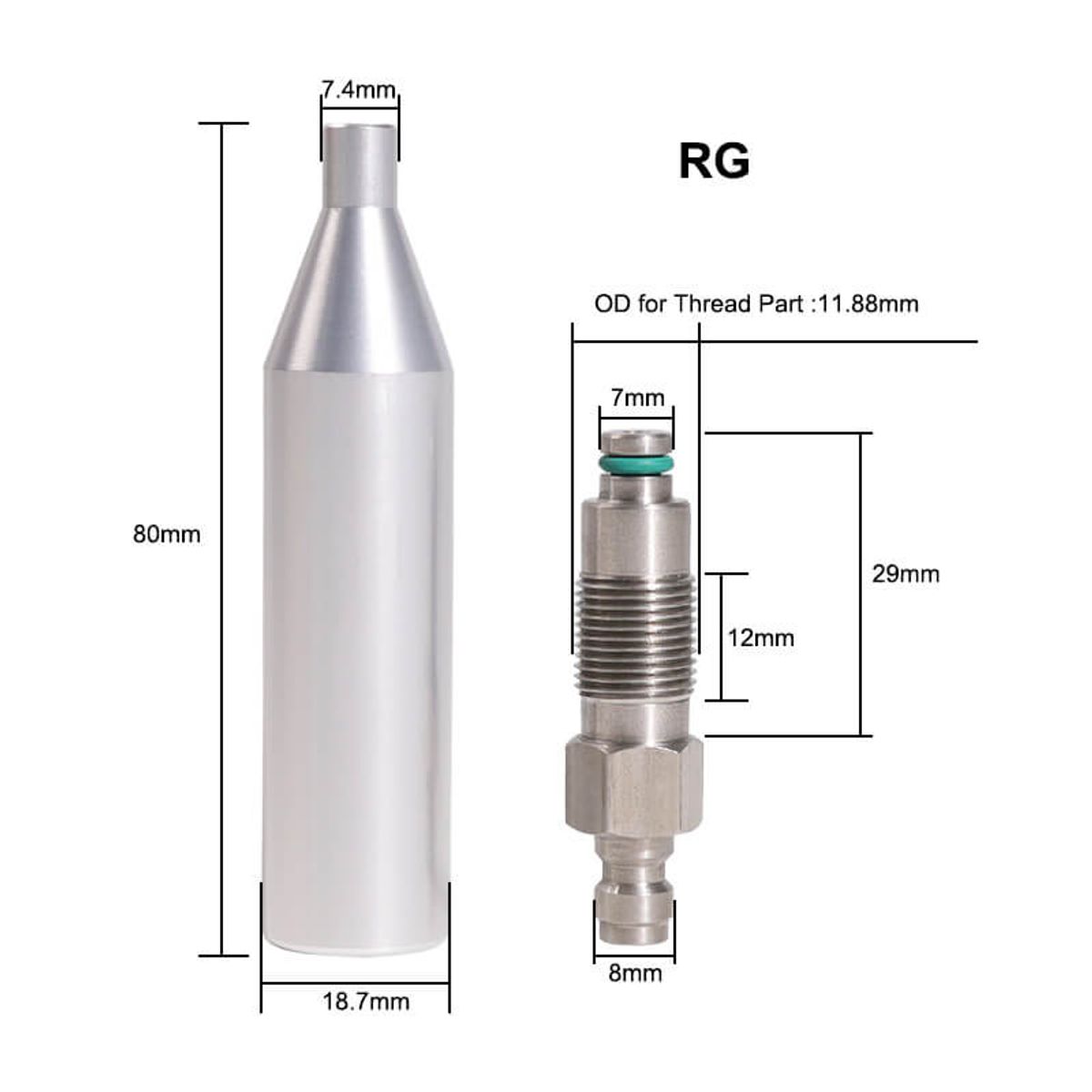 HT CO2 til HPA adapter, RG