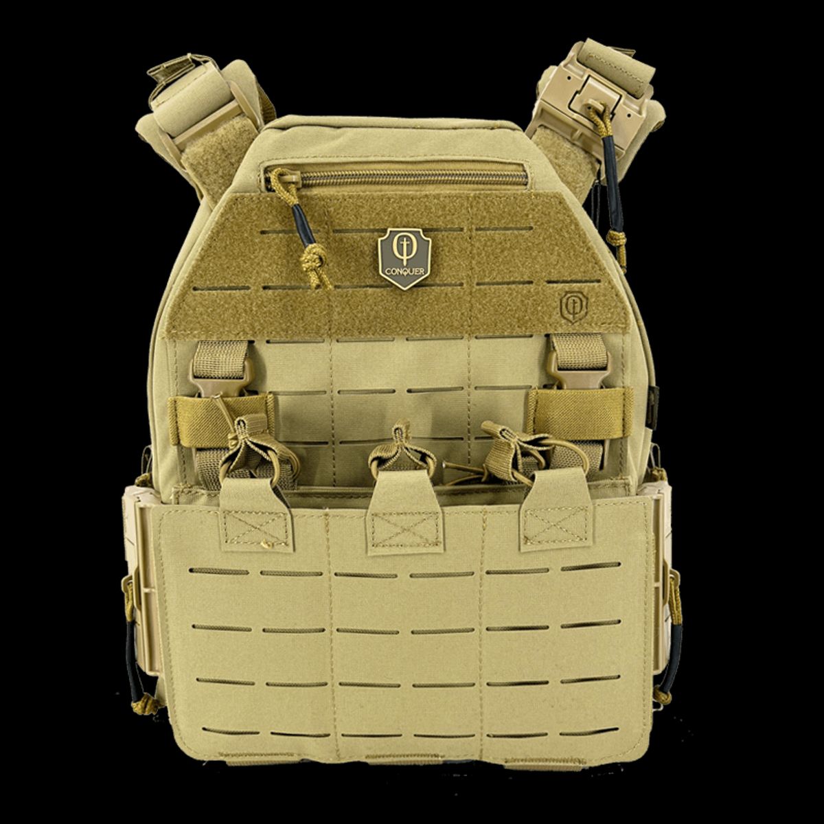 Conquer MQR Plate Carrier Tan