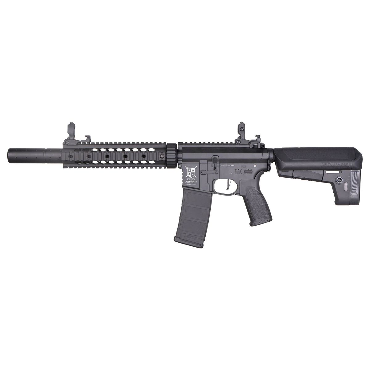 Delta Armory AR15 Silent Ops 9", Bravo, Sort