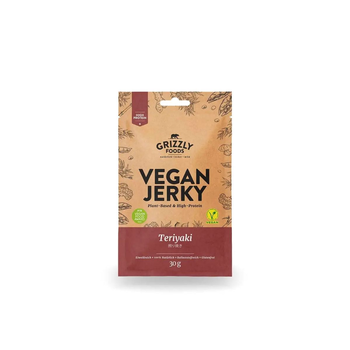 Grizzly Vegan Jerky, Teriyaki