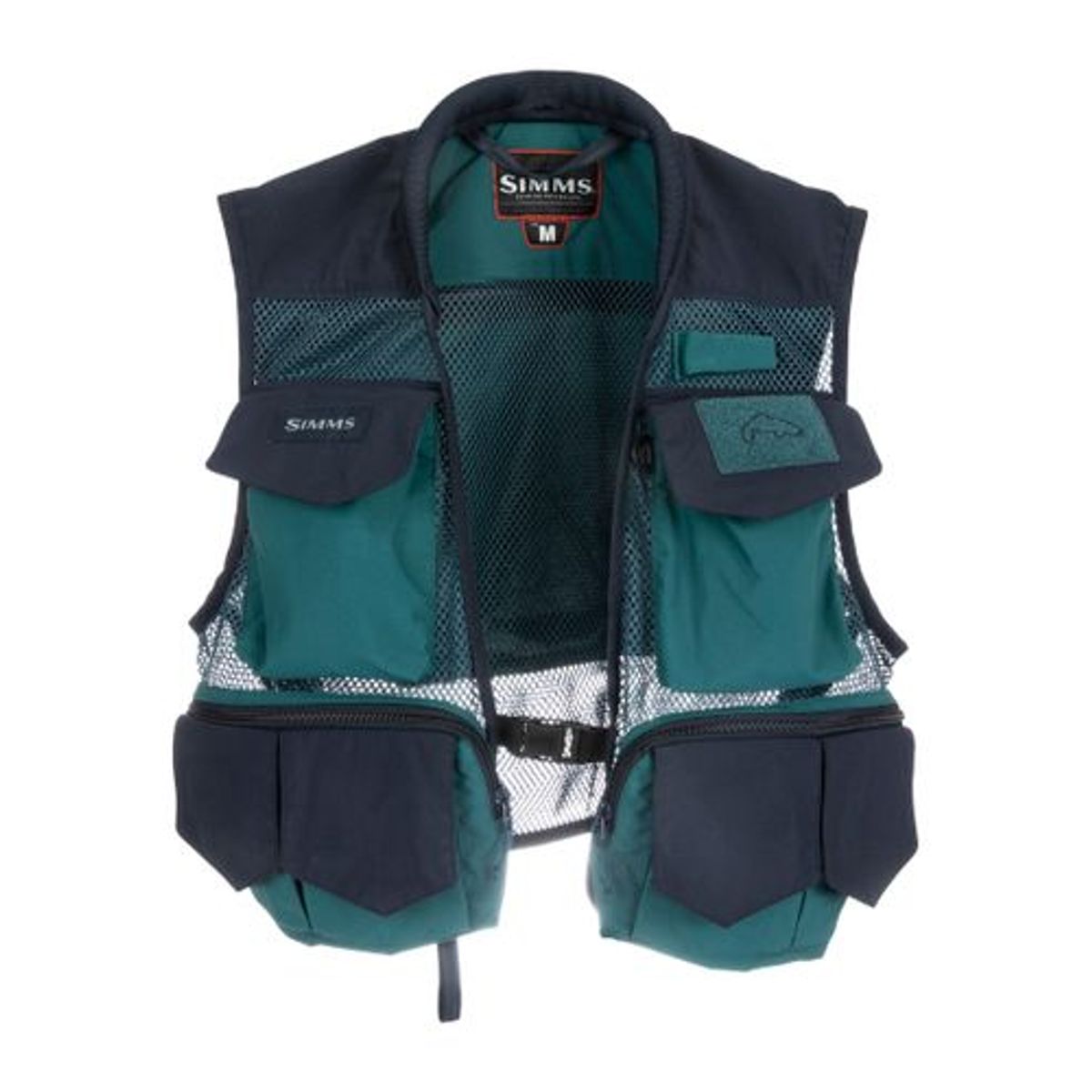 Simms Tributary Fiskevest Deep sea Green M