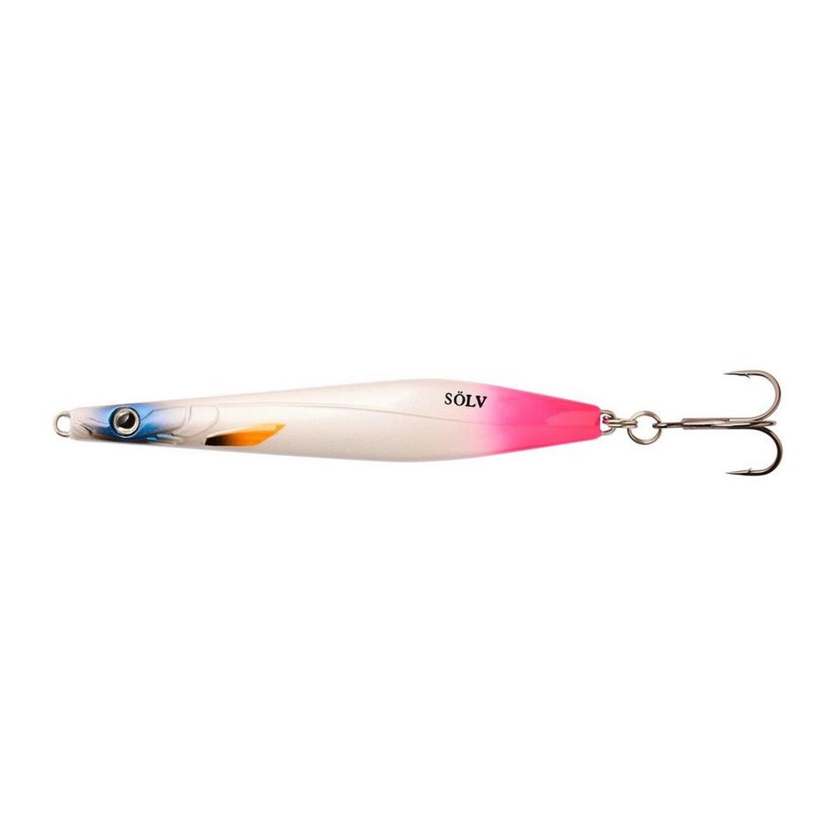 Sölv Spirr 8 cm / 14g Gennemløbsblink UV Pink Tail