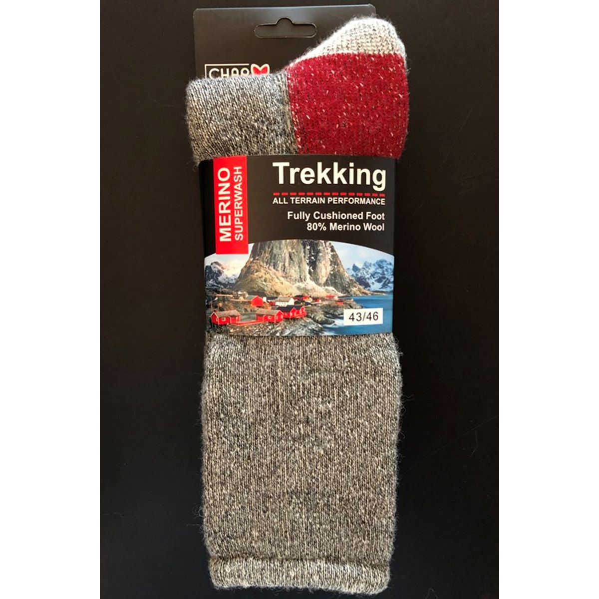 Charm Rag Merino Trekking Sokker Rød 39-42