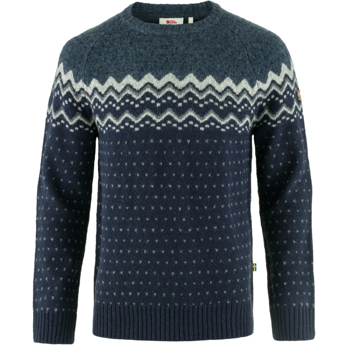 Fjällräven Ãvik Knit Herre Sweater Dark Navy - Mountain Blue L