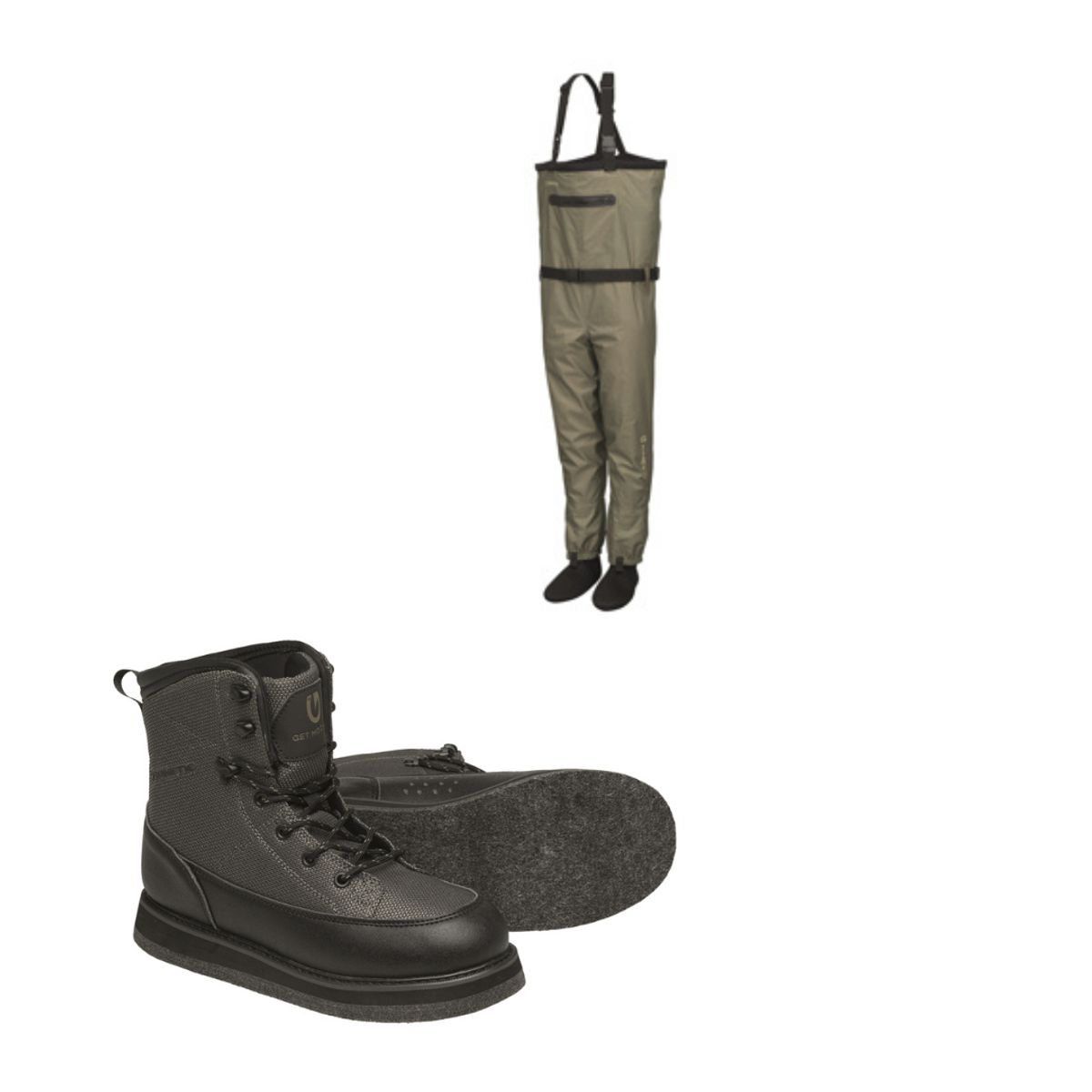 Kinetic Classic Gaiter Chest Waders incl Rockgaiter II Vadestøvler Filtsål